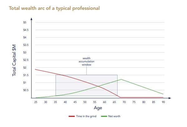 Total wealth arc of a professional